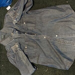 Wild! 90s western denim button up by Ralph lauren. (Lrl)